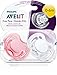 Philips AVENT Freeflow Pacifier BPA, Free Pink/White, 0-6 Months (Pack of 2)