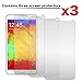 NOTE 3 SCREEN PROTECTOR, Nue Design Cases TM Samsung Galaxy Note III 3 N9000 Screen Protector Anti-Glare, Anti-Scratch, Anti-Fingerprint HD Clear Film (Invisible) [3 PACK]