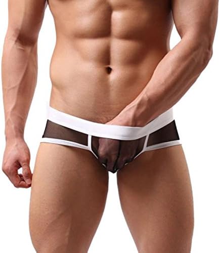HOT Sale!Canserin Mens Sexy Low Waist Mesh Boxers Bulge Comfy Underpants