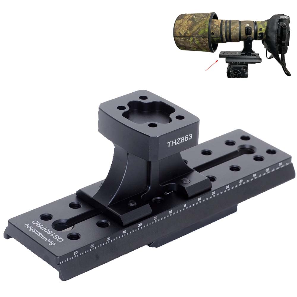 iShoot Lens Collar Foot Stand Tripod Mount Ring Base Compatible with Nikon Z 400mm f/2.8 TC VR S, Z 600mm f/4 TC VR S, Z 800mm f/6.3 VR S, Support Bracket Compatible with Manfrotto Sachtler Fluid Head