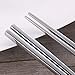 LIUNA Korean Stainless Steel Chopsticks Household Restaurant Square Metal Chop Stick Gift Set 5 Pairs