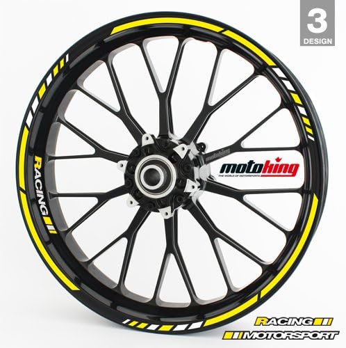 Motoking RS Tyre Rim Decals for 15", 16", 17", 18" and 19" Wheels – Complete Set, Choose Your Colour & Style
