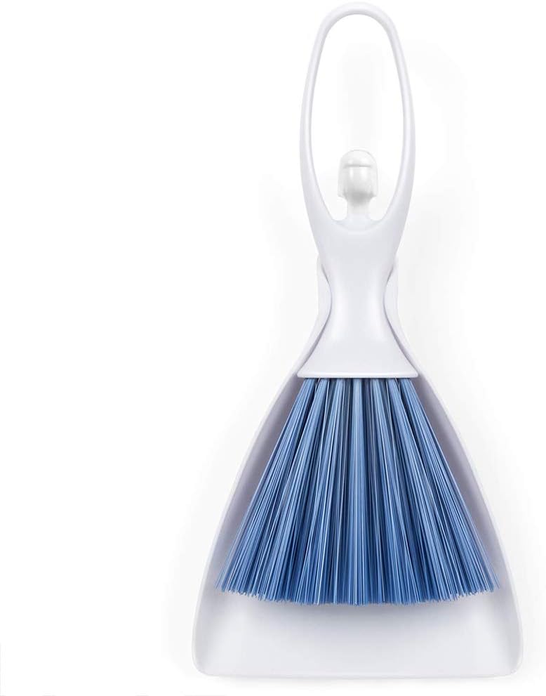 Hand Broom and Dustpan Set, RIZON Mini Dustpan Brush Nesting Tiny Cleanning Whisk Broom Small for Table, Desk, Counertop, Keyboard, Car, Dog, Cat and Other Pets
