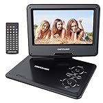 DBPOWER 9.5-Inch Portable DVD Player with Rechargeable Battery, SD Card Slot and USB Port - Black