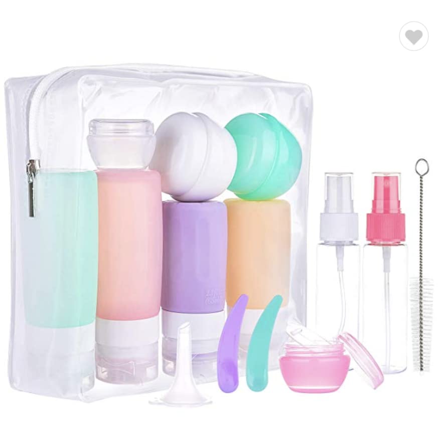 16 Pack travel bottles for Toiletries,TSA Approved Travel Containers Leak Proof Silicone Travel Toiletries for Travel Shampoo and Conditioner (BPA Free) 100ml Travel Bottles, Travel Accessories