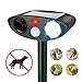 Humutan Ultrasonic Dog Repellent, Outdoor Solar Powered and Weatherproof Ultrasonic Pest Repeller, Cat Repellent with Motion Sensor and Flashing Lights for Cats, Dogs, Birds and Skunks and More