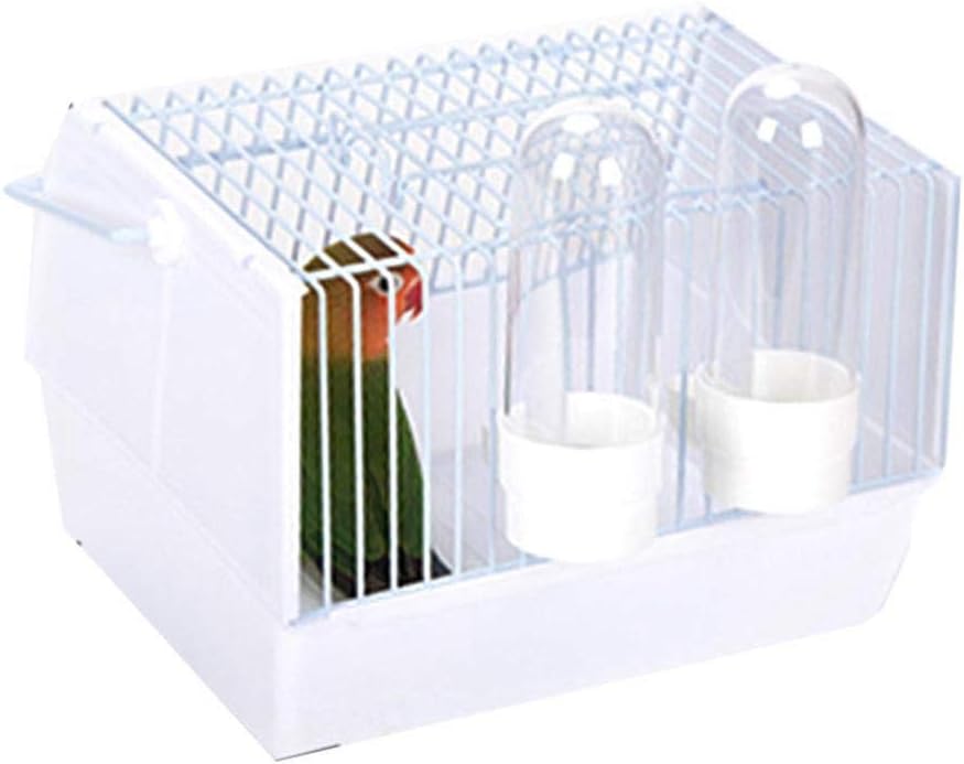 Volwco Small Bird Carrier Open Top, Portable Metal Bird Travel Cage