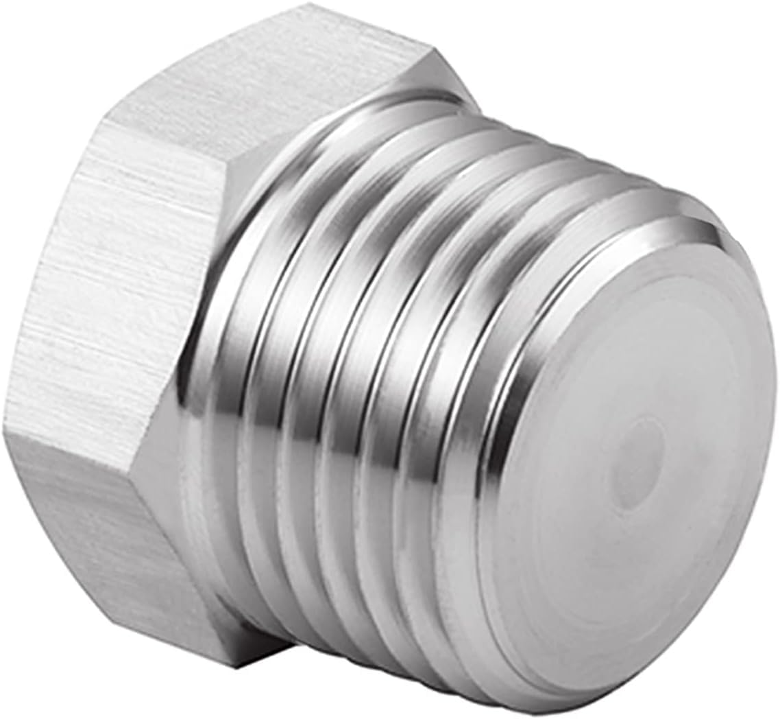 Photo 1 of Carvedexquisitely Outer Hex Head Thread Pipe Plug Fitting 1" NPT Male,304 Stainless Steel?Packs for 1?