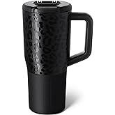 BrüMate Müv - 25oz 100% Leak Proof Insulated Coffee Mug with Handle & Lid - Stainless Steel Coffee Travel Mug - Double Walled Coffee Cup (Onyx Leopard)