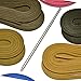 Highland Group Baseball and Softball Mitt Lace Kit, 2 Leather Laces , 1 Leather Lacing Needle, Lacing Guide, Softball Glove Lace. (Midnight Brown)