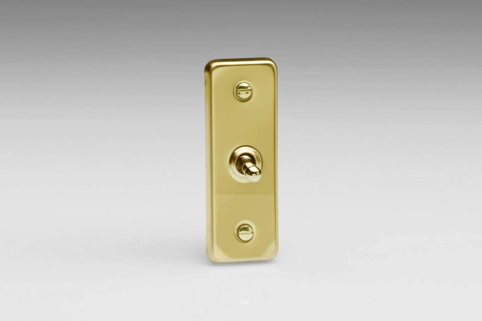 Varilight 1-Gang 10A 1- or 2-Way Toggle Architrave Switch Victorian Brass