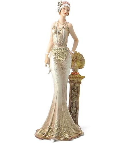 Amazon.com: Cosmos Gifts Fine Elegant Lady in Blue Dress Walking