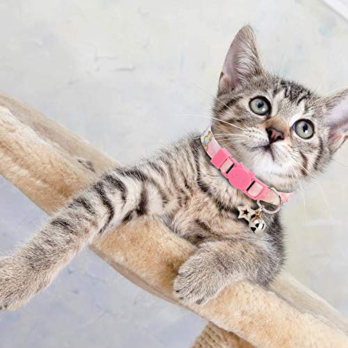 BoomBone Unicorn Cat Collars with Bell,2 Pack Puppy Collar Breakaway and Star Charm - Thumbnail 7