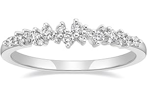 Mameloly Wedding Bands for Women Silver/Gold/Rose Gold Dainty Stackable CZ Cubic Zirconia Engagement Rings for Her Size 4-12