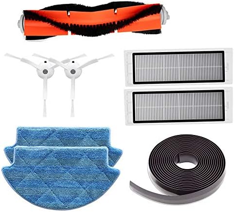 intrbleu Filter Replacement for XIAOMI Mijia Robotic s50 s51 Vacuum Cleaner Main Brush Magnetic Boundary Markers Strip Side Brush Hepa Filter Accessory with Mop Cloth Pads