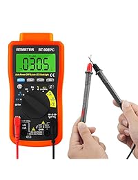 BTMETER Multímetro, BT-90EPC Auto Range Avometer DMM 4000 cuenta con USB PC-Link, retroiluminación automática, voltaje de CA y CC, corriente de CA y CC, resistencia, tapa, Hz, ciclo de trabajo, temperatura, prueba de batería