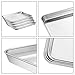 Yododo Baking Sheets Set of 4, Stainless Steel Cookie Pan Tray For Oven, Size 12.25 x 9.65 x 1 inch, Heavy Duty, Deep Edge, Superior Mirror Finish, Dishwasher Safe