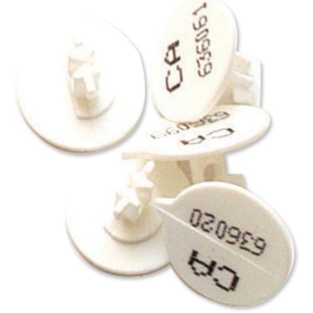 Versapak BUTTONNO_WHS Numbered Button Seal (Pack of 500)-White