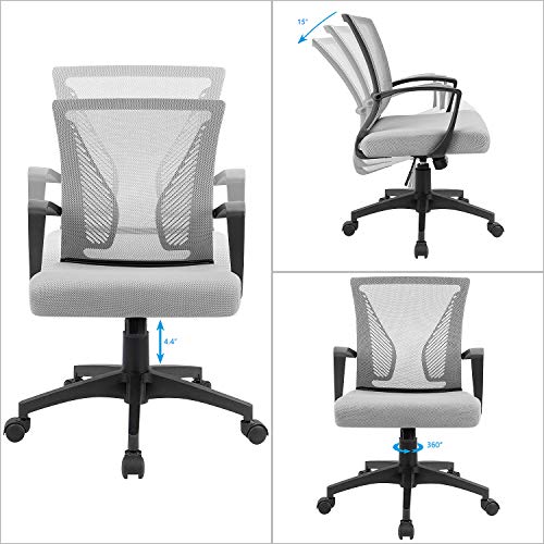 KaiMeng Ergonomic Grey Office Clearance Mesh Computer Lumbar Support