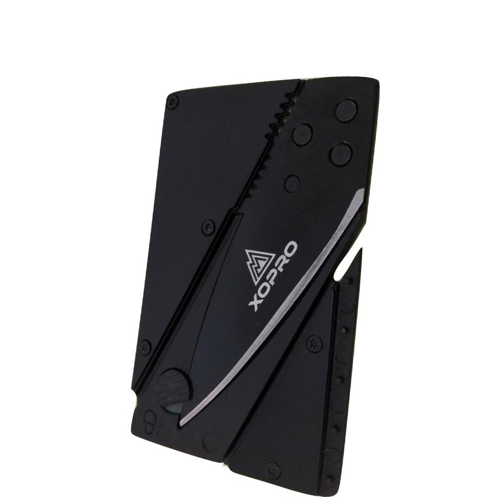 XOPRO Credit Card Pocket Folding Knife, (Pack of 1) - Black