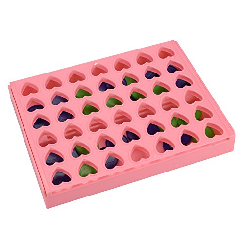 AMGlobal 4 in a Row, Line Up 4, Heart-Shaped Four in a Row Game, Classic Family Toy, Board Game For Kids and Family For Fun(Pink) - Thumbnail 3