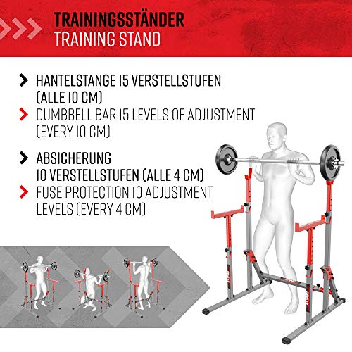 K-Sport-Verstaerkte-Langhantelablage-mit-Absicherung-I-Squat-Rack-fuer-Langhanteltraining-I-Hantel-Ablage-mit-Verstellbarer-Absicherung-I-Kniebeugenstaender-I-Professionelle-Fitnessgeraete-fuer-Zuhaus