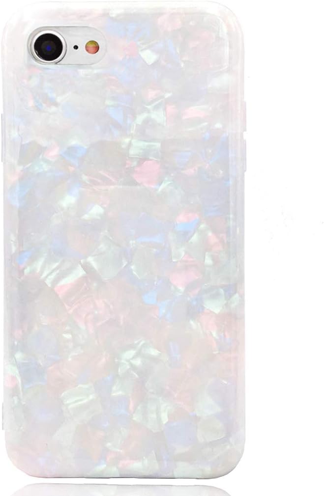 HUIYCUU iPhone 6 Case,iPhone 6S Case, Cool Sea Shell Design Dropproof TPU Soft Cover for Girls Colorful Floral Pattern Bumper Skin Back Glossy Case Compatible with iPhone 6S for iPhone 6
