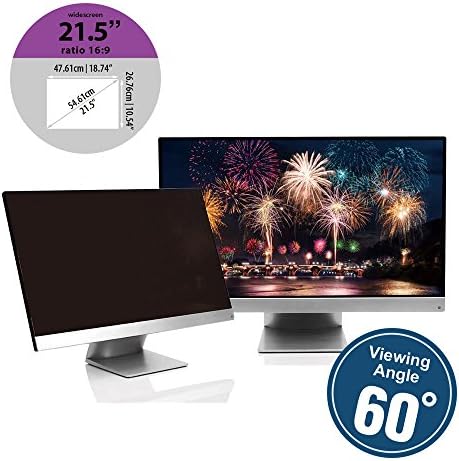 KAEMPFER Anti-Blue Light Privacy Screen Protectors Filter for Widescreen Monitor 21.5 Inch 16:9 (18.74" x 10.54" / 476 x 268mm)