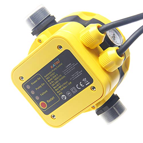 KATSU Automatic Water Pump Pressure Control Switch Electronic Pressure Controller for Vortex and Garden Pumps, Clean Water Pump 151021