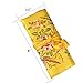 SuoSuo Jewelry Roll,Travel Jewelry Roll Bag,Silk Embroidery Brocade Jewelry Organizer Case with Tie Close,Gold