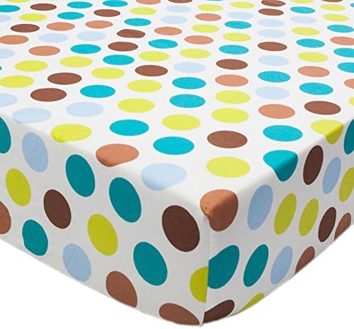 Tree Tops Polka Dot Fitted Crib Sheet by True Baby