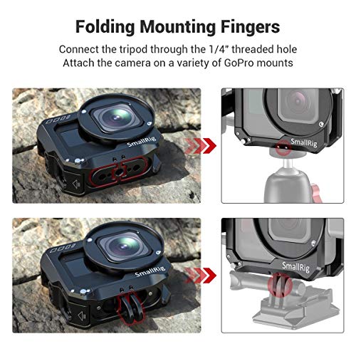 SmallRig Vlogging Cage and Mic Adapter Holder for GoPro HERO8 Black