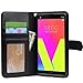 LG V20 Case,Arae LG V20 wallet Case with Kickstand and Flip cover, Black