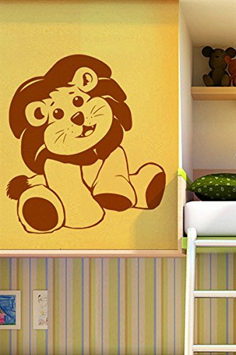 Homefulcomely PVC Wall Stickers Cute lion European and American children's room decor home decoration removable bedsideWallpaper50.8 cm x 58.4 cm