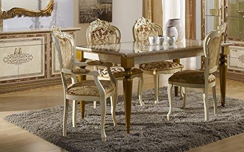 Esstisch Jenny Tisch Beige Gold Luxus Italien Barock Klassik Amazon De Kuche Haushalt