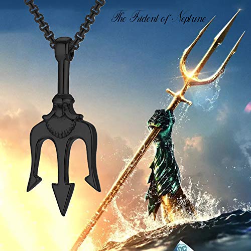 Hisatan Poseidon Trident Pendant Stainless Steel Ancient Greece Amulet