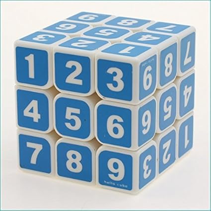 Jden Sudoku Cube-Brain Teaser-Printed Stickerless Cube with Free Sticker Coloured Number Cube