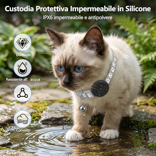 GPS for Dogs, Cat GPS Collar, GPS Trackers for Dogs and Cats, No Subscription, Global Real Time Positioning, Compatible with iOS and Android, Tracking History (7 Days)