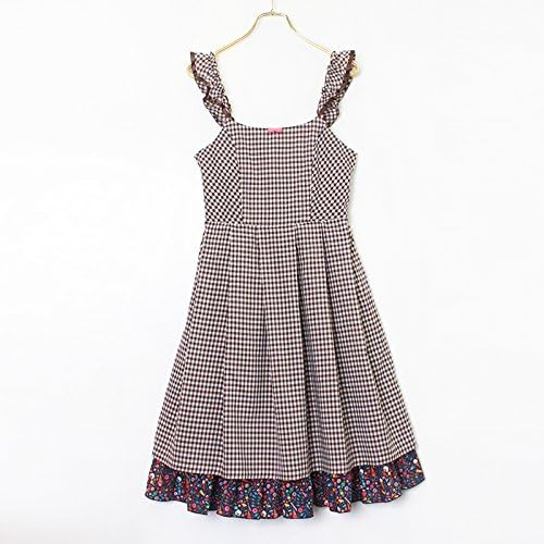 Amazon Emily Temple Cute エミリーテンプルキュート フレーバーギンガムノースリーブワンピース ブラウン Mサイズ ワンピース チュニック 通販