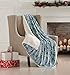 Great Bay Home Super Soft Fleece Sherpa Holiday Throw Blanket - Cozy, Warm Light Blue Snowflake Design Blanket. Eve Collection (50
