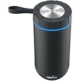 COMISO Waterproof Bluetooth Speaker with 24 Hours Playtime,360 Degree Superior Sound with Dual 6W Drivers Dual Passive Radiators wireless Portable Speaker for Outdoor - Grey