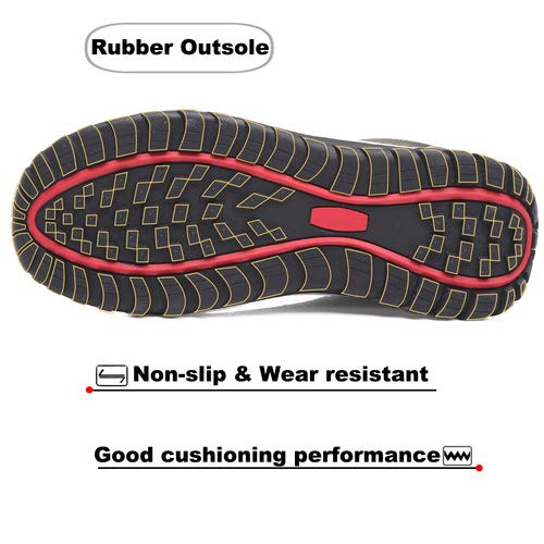 aeepd Steel Toe Shoes Men, Safety Work Sneakers Reflective Strip Industrial & Construction Shoe Yellow