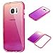 Samsung Galaxy S7, G9300 Gradient Color Mirror Soft TPU Case with Shockproof PC Bumper for S7 (Rose)