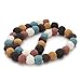 Linsoir Beads Colorful 10mm Lava Rock Essencial Oil Diffuser Beads Healing Stone Loose Beads 40cm/strand