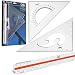 Mr. Pen- 3 Pc Large Triangular Ruler Set, Triangular Scale, 11" 30/60 and 8" 45/90 Triangles, Architectural Scale Ruler, Architect Triangular Scale, Set Squares, Geometry Ruler, BluePrint Scale Rulers primary