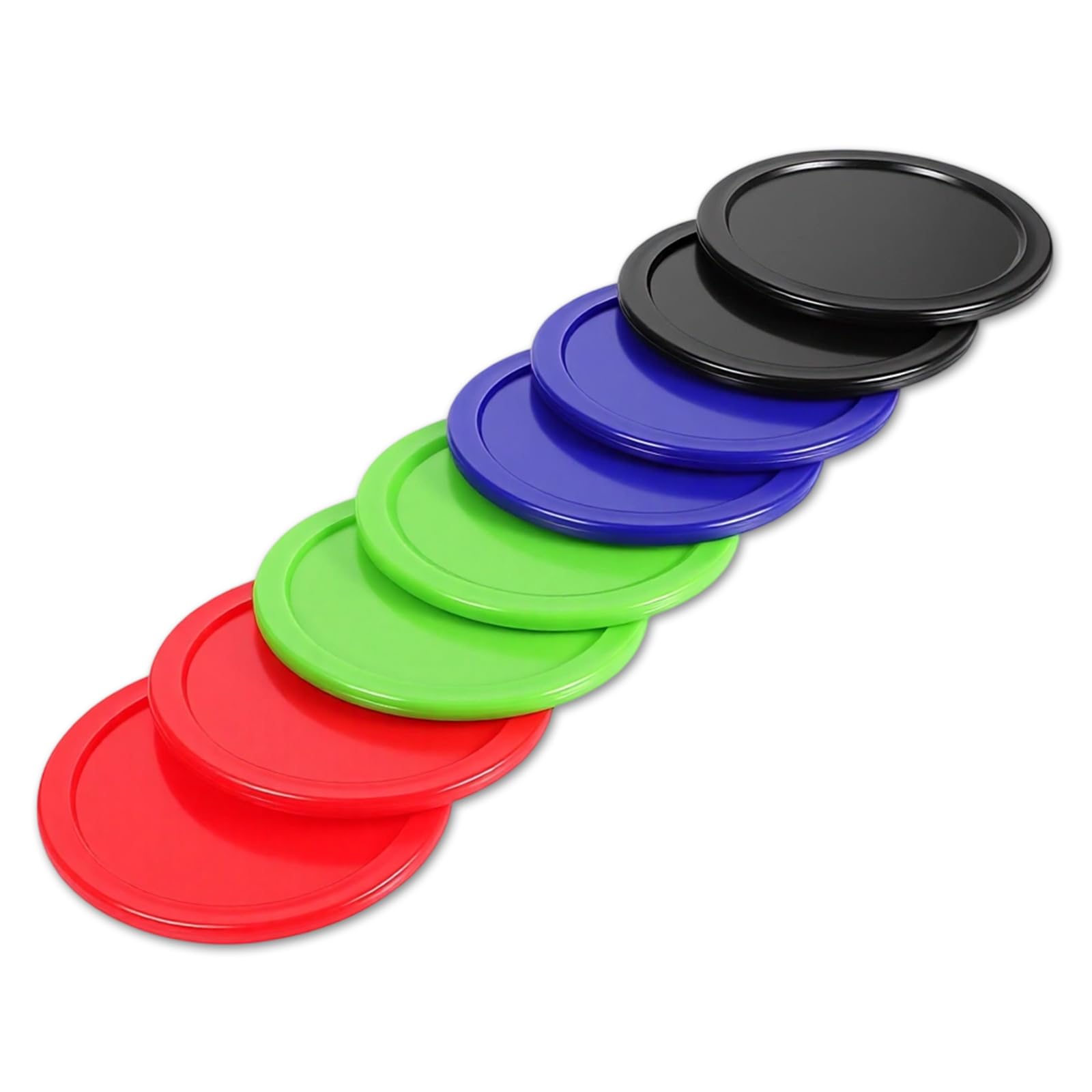 Photo 1 of 2.5 Inch Hockey Pucks, 8 Pcs Air Hockey Pucks Set Durable Puck for Air Hockeys Table Compatible with Standard Pushers and Goals Hockeys Replacement Puck Parts Set Game Tables Accessories (4 Styles)