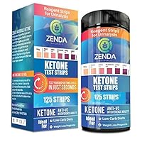 Ketone Strips - Perfect Ketogenic Supplement to Measure Ketones in Urine & Monitor Ketosis for Keto Diet, 125 Urinalysis Test Strips