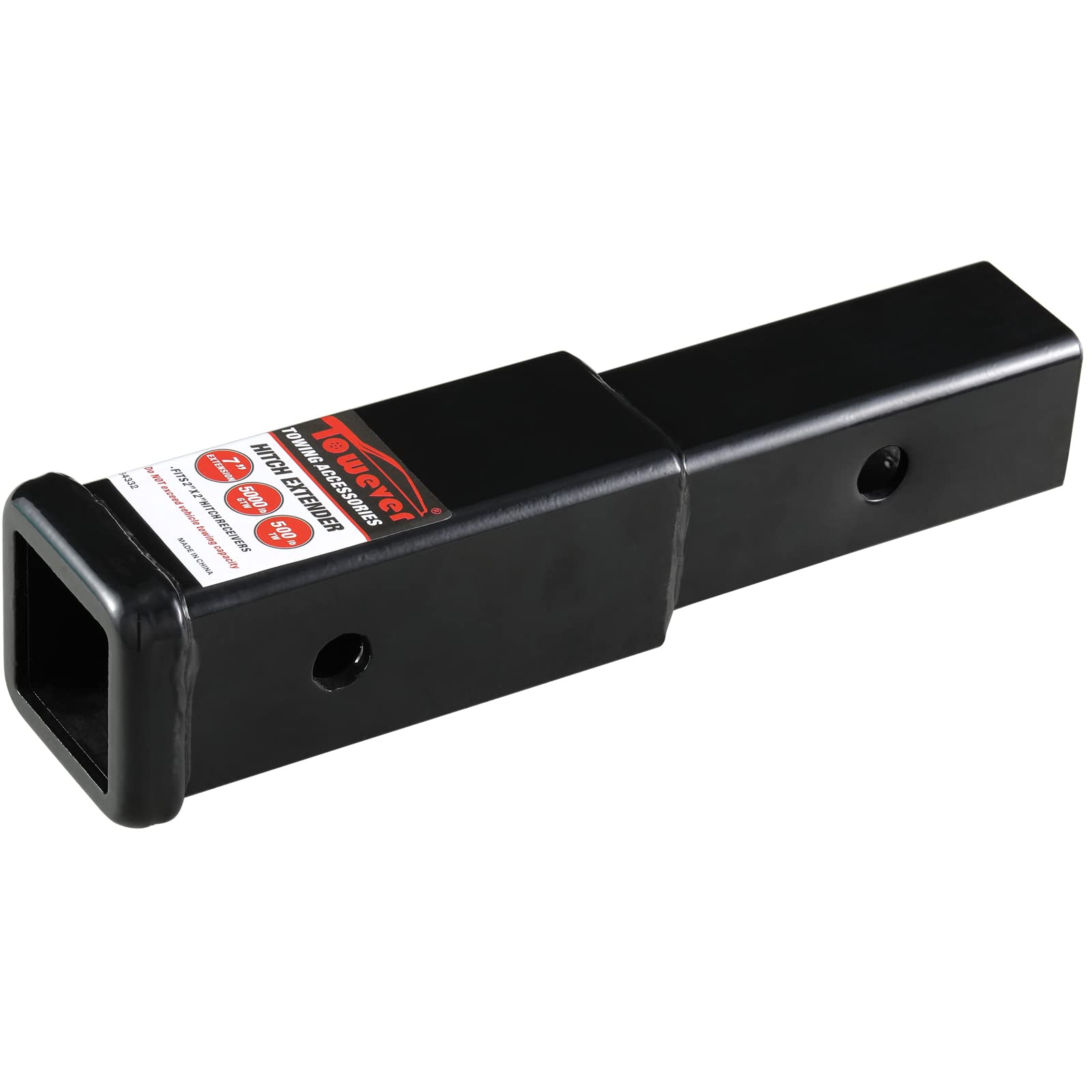 Photo 1 of Towever 84332 Towever Trailer Hitch Extender 2 Inch Trailer Hitch Receiver Tube Extension, 7 inches Length, 3500 lbs. GTW