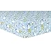 Trend Lab 100% Cotton Snow Pals Deluxe Flannel Fitted Crib Sheet, Blue/Gray/Green