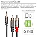 3.5mm to RCA Cable, GearIT Pro Series 35 Feet Premium Gold Plated 3.5mm to RCA Audio Stereo Cable for Headphones, Home System, Car Stereo, iPods, iPhones, MP3 Players and More - Black